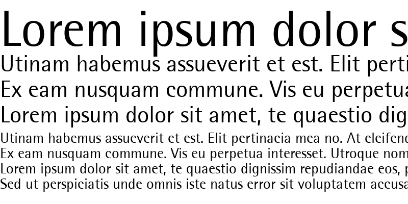 Sample of RotisSemiSans55 Roman