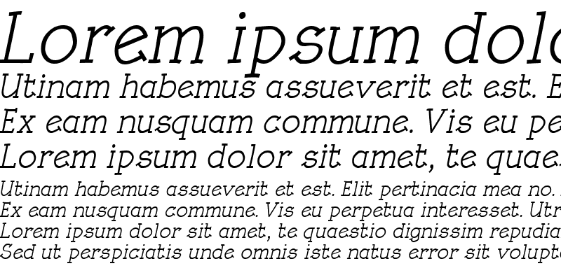 Sample of Rough LT Medium Italic