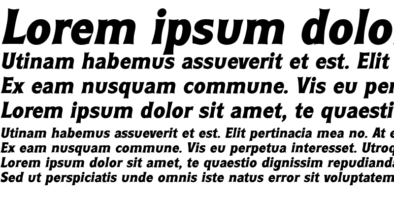 Sample of RoundestLH Bold Italic