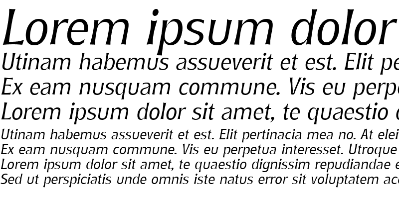 Sample of RoundestLH Italic