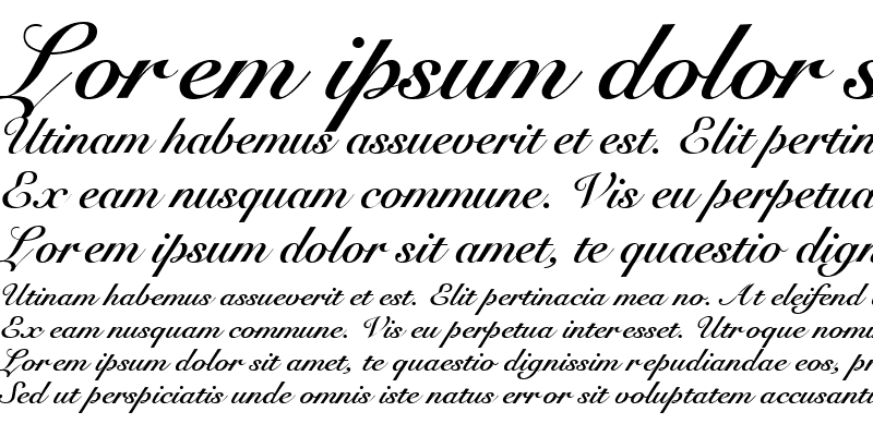 Sample of Roundhand Bold