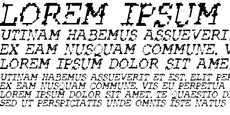 Sample of Rubber Biscuit Italic