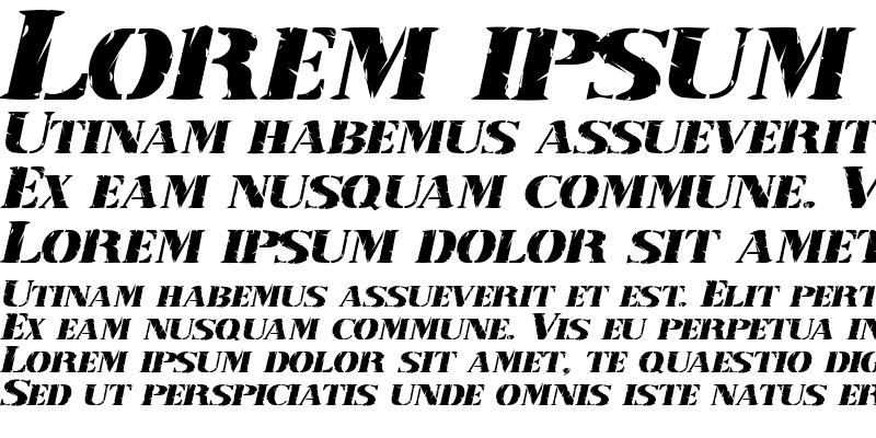 Sample of RubberStamp-Extended Italic