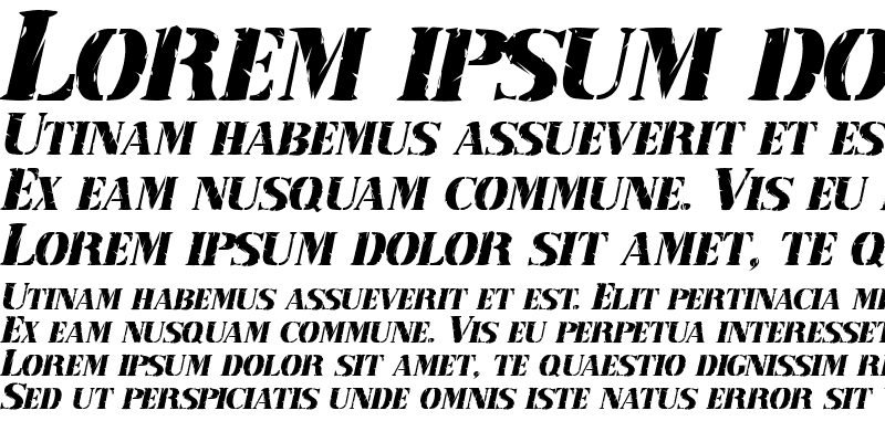 Sample of RubberStamp Italic