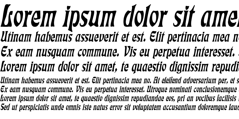 Sample of Rudelsberg Cn Italic Italic