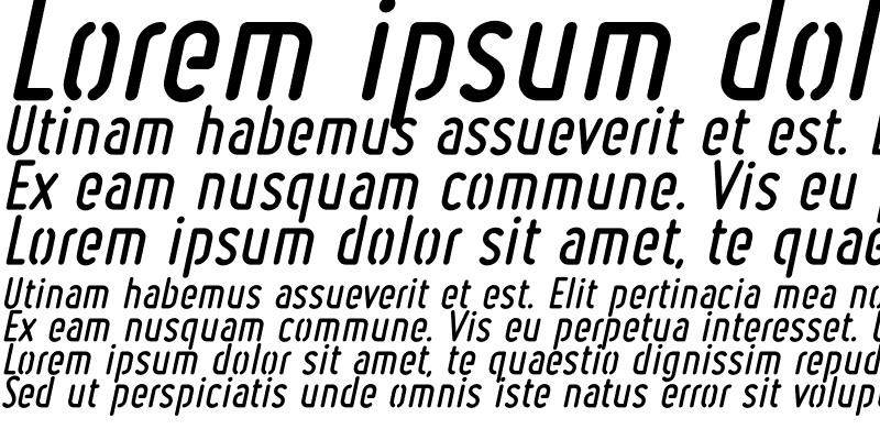 Sample of Ruler Stencil Bold Italic