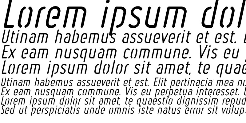 Sample of Ruler Stencil Italic