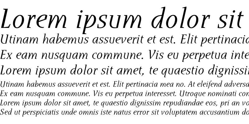 Sample of Runa Serif Std Light Italic