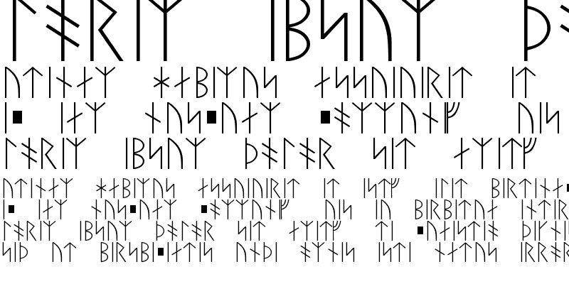 Sample of Runar Viking 16 characters Regular