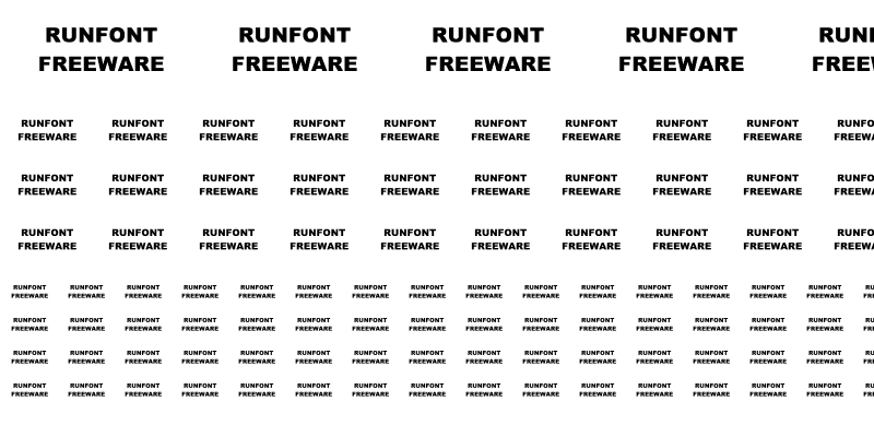Sample of RUNFONT Regular