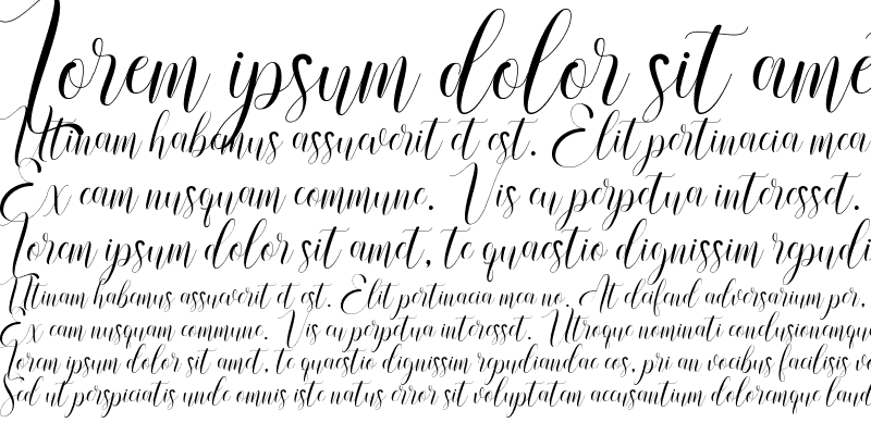 Sample of Rusthina Script Regular