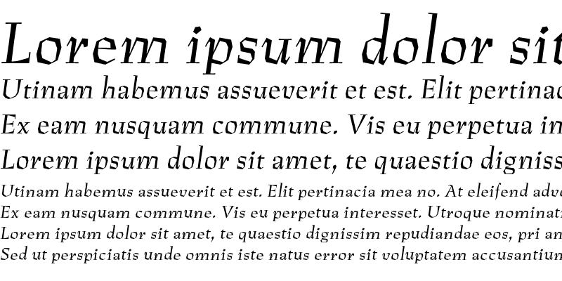 Sample of RuzenaAntikva Italic