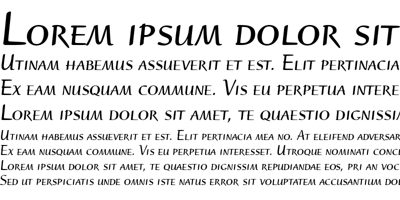 Sample of Ruzicka Freehand RomanSC Bold Italic