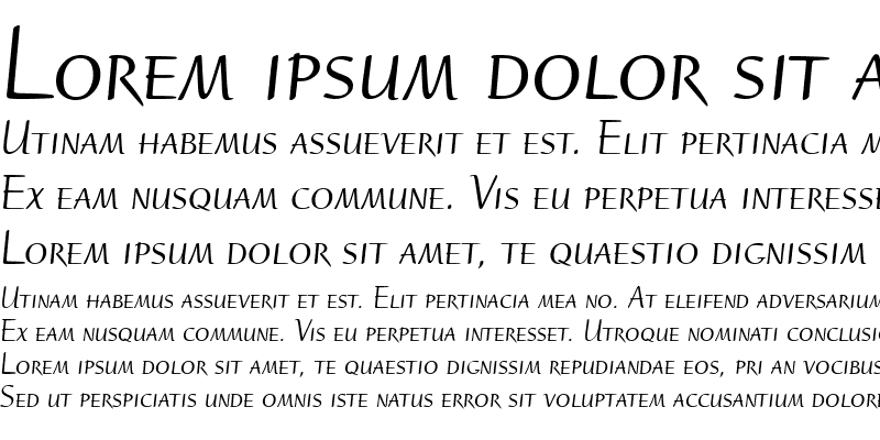 Sample of Ruzicka Freehand RomanSC Italic