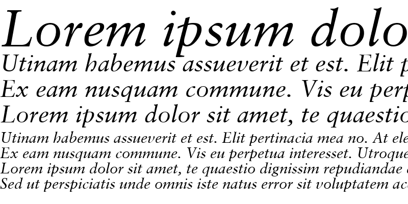 Sample of Sabon Italic