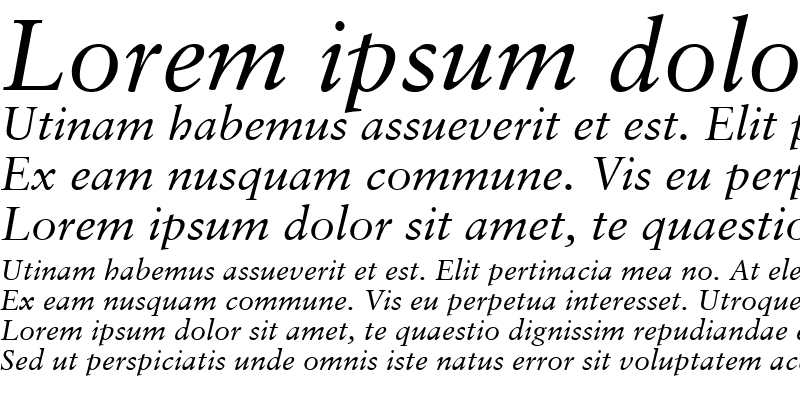 Sample of Sabon LT Italic
