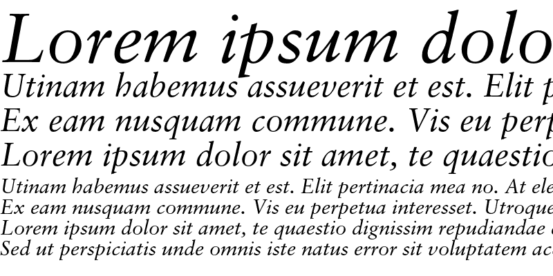 Sample of Sabon LT Std Italic
