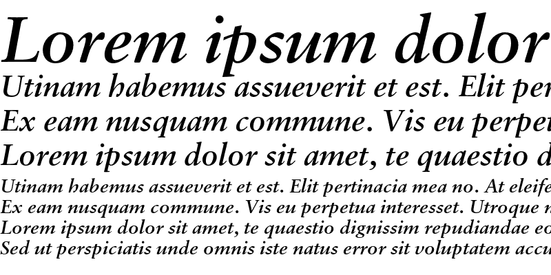 Sample of Sabon MT Std Semibold Italic