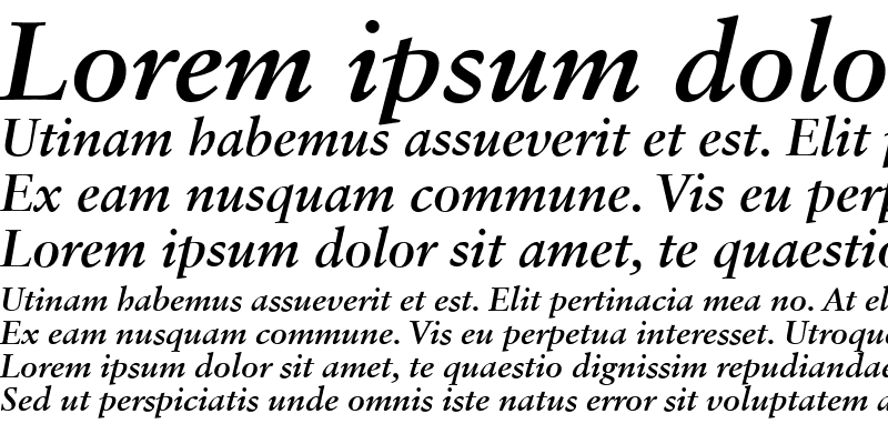 Sample of Sabon RomanOsF Bold Italic