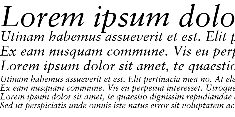 Sample of SabonGreek Italic