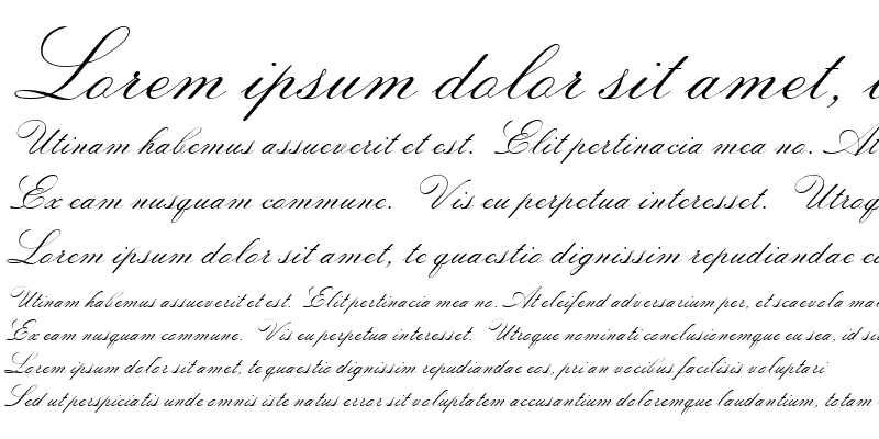 Sample of Sackers Italian Script