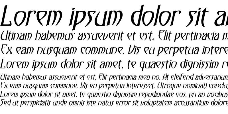 Sample of Saga-Condensed Italic