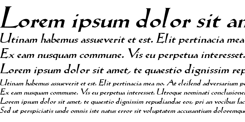 Sample of Salem-Extended Italic