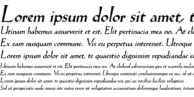Sample of Salem Italic