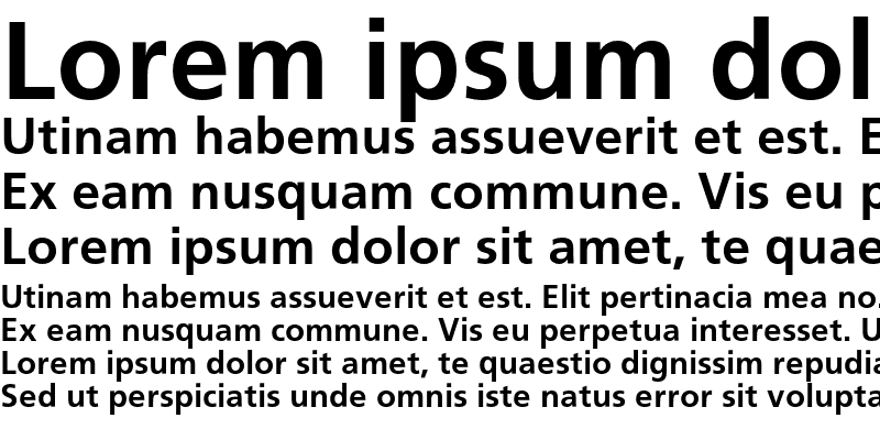 Sample of SALFrutiger Bold