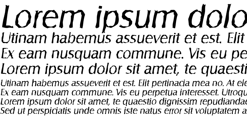 Sample of SalzburgRandom Italic