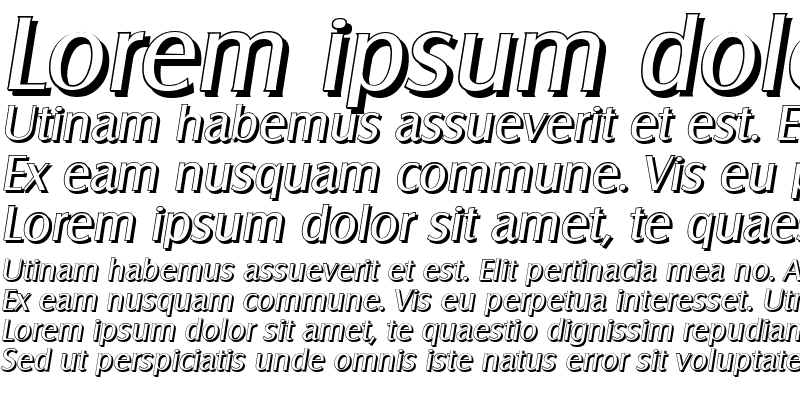 Sample of SalzburgShadow Italic