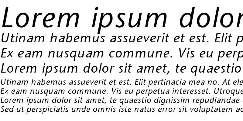 Sample of Sapir Italic