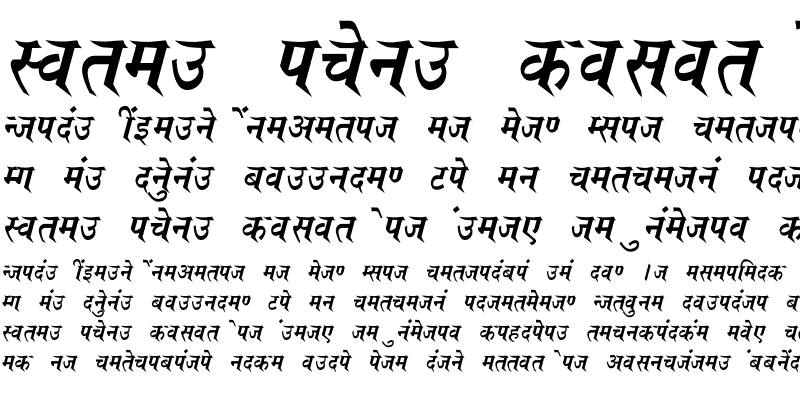 Sample of Saroj Italic