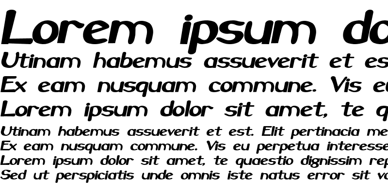 Sample of Savoy-Extended Bold Italic