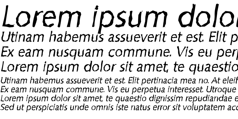 Sample of SaxonyRandom Italic