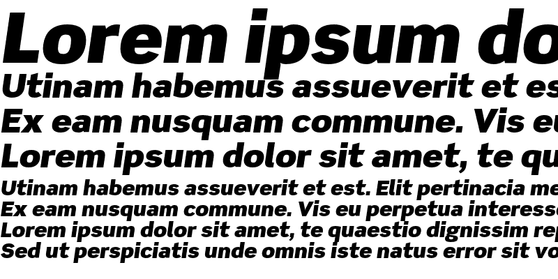 Sample of Scene Std Ultra Black Italic