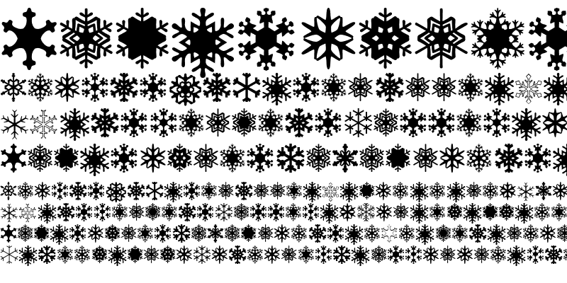 Sample of SchneeFlaken Regular
