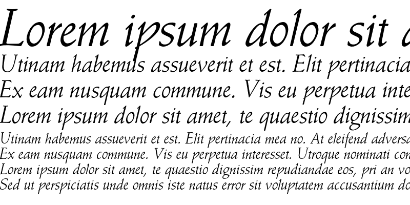 Sample of Schneidler CG Italic