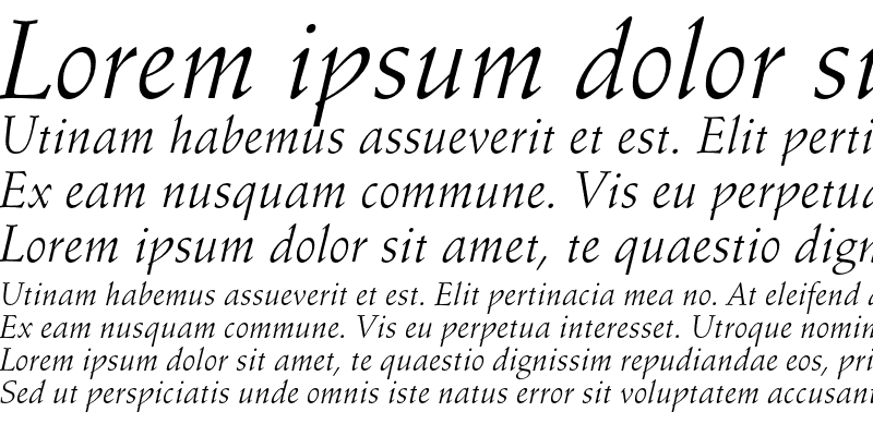 Sample of Schneidler Italic
