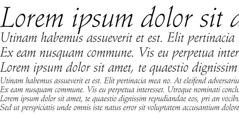 Sample of SchneidlerEF-LightItalic