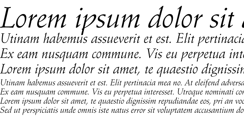 Sample of SchneidlerEF-RomanItalic