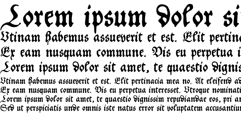 Sample of Schoensperger Regular