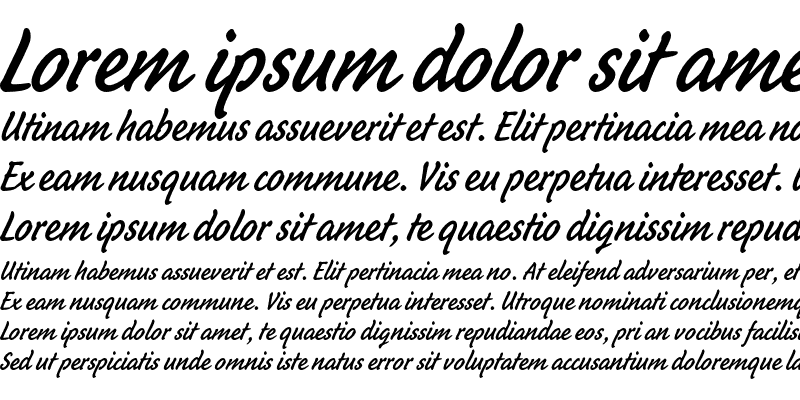 Sample of Schuss Hand ITC Std Bold