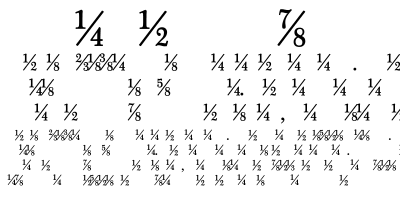 Sample of Scotch TextFraction Regular