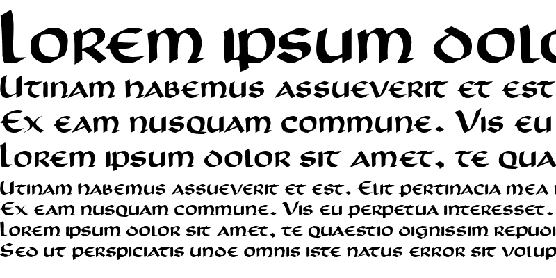 Sample of Scotford Uncial Normal