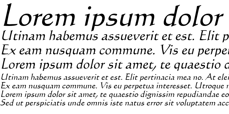 Sample of Scribe Italic
