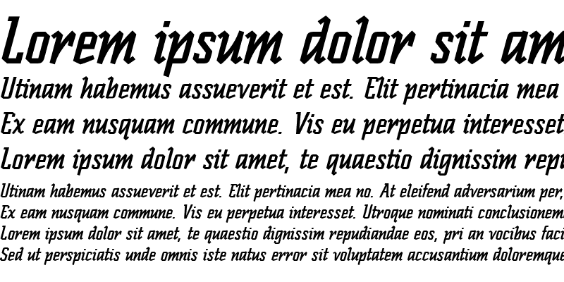 Sample of Scriptek Italic LET