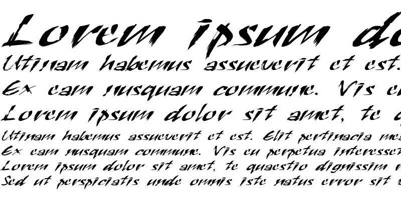 Sample of Sctratch-Extended Italic
