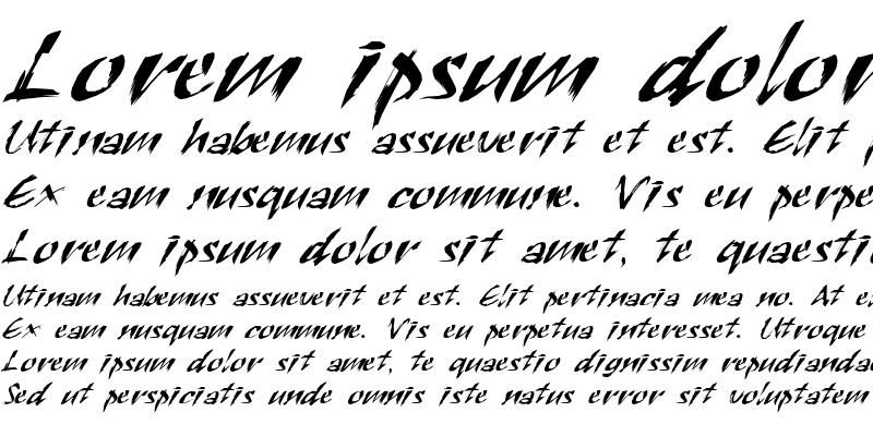 Sample of Sctratch Italic
