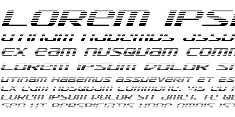 Sample of SDF Gradient Italic